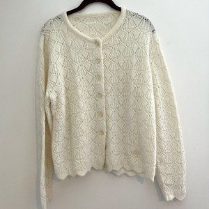 Vintage Scalloped Cardigan Sweater🤩